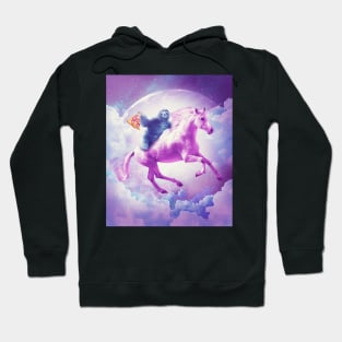 Space Sloth Riding On Flying Unicorn With Pizza Hoodie